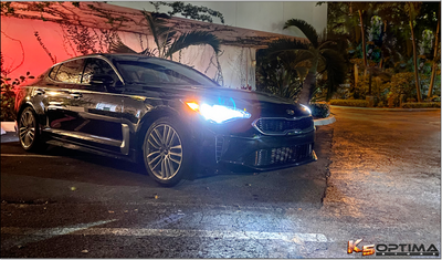 K5 Optima Store - White LED Headlight or Fog Light Kit W/ Optional RGB Demon Eyes