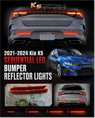 2021-2024 Kia K5 - Sequential LED Bumper Reflector Lights