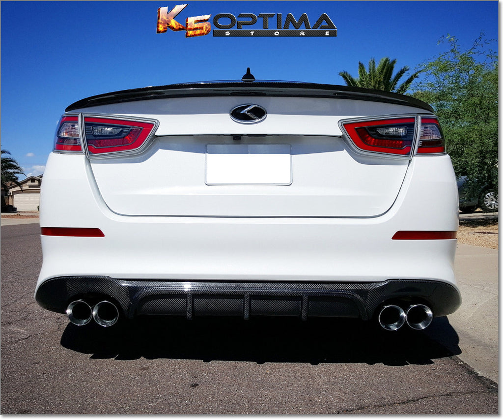 2015 kia optima carbon fiber diffuser