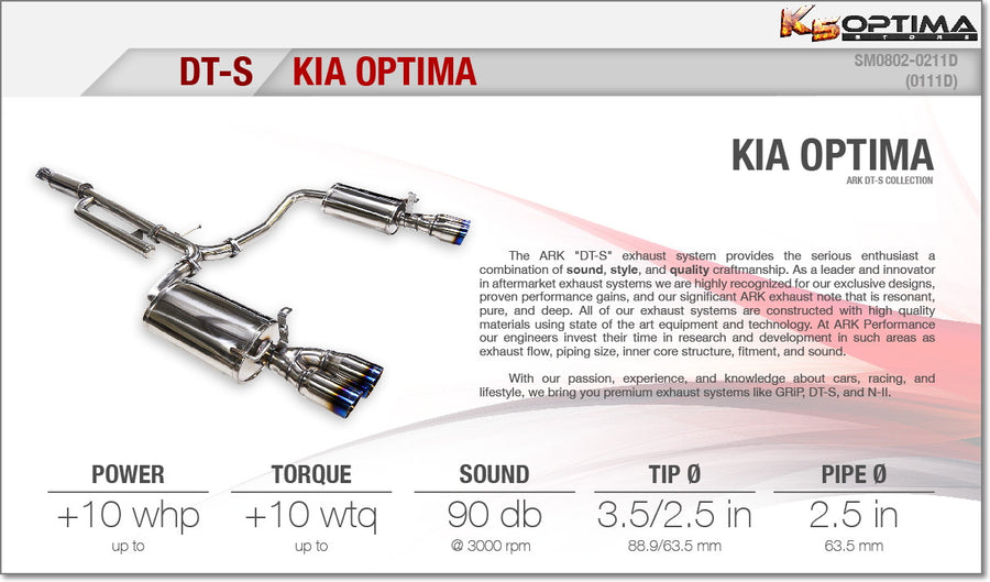 Kia optima ark exhaust