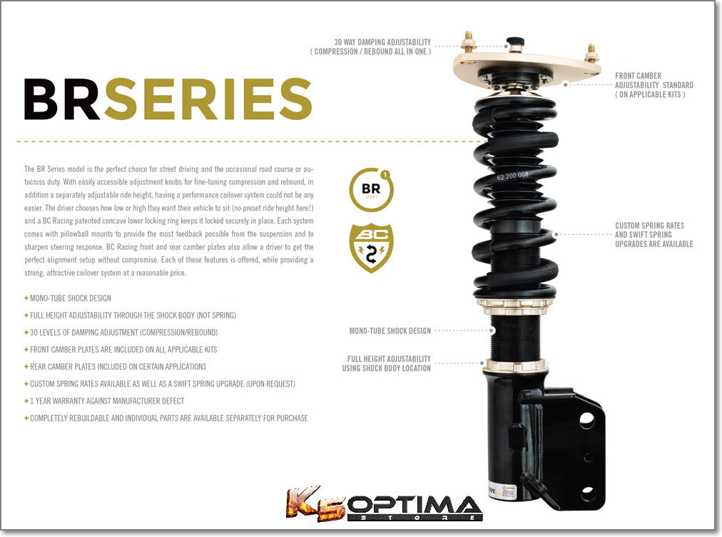 Bc Racing Shocks BC Racing (BR Series) Coilovers – K5 Optima Store