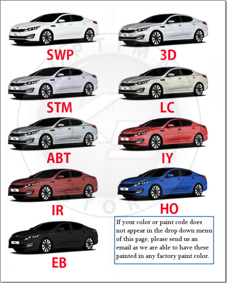 Kia Optima Paint codes