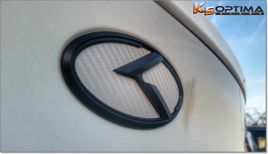 white carbon fiber emblems