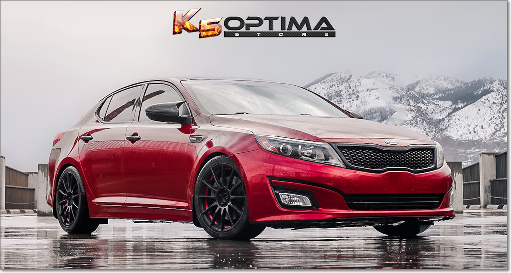 Custom Optima Red Kia Optima With Black Rims