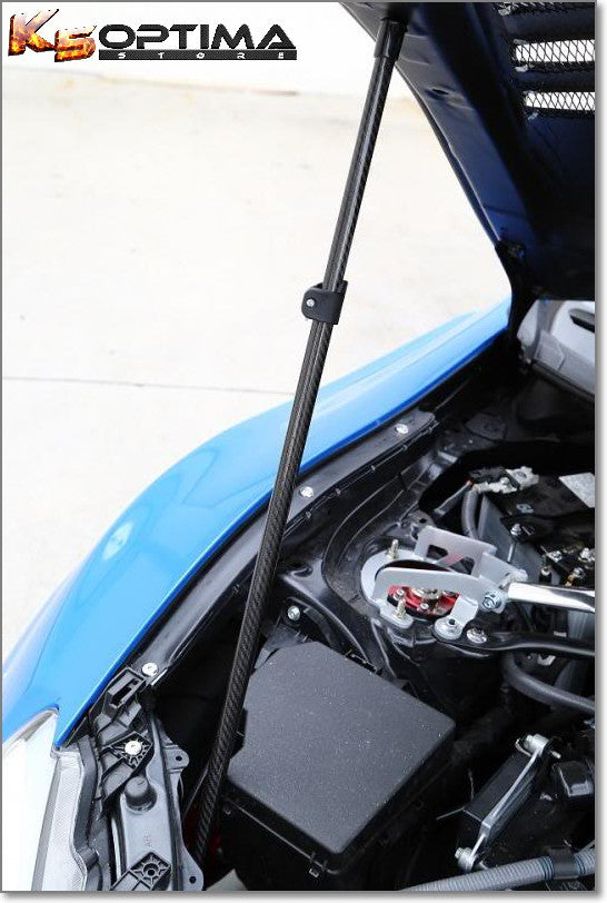 Carbon fiber hood prop