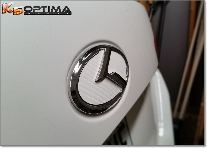 Carbon fiber white k logo